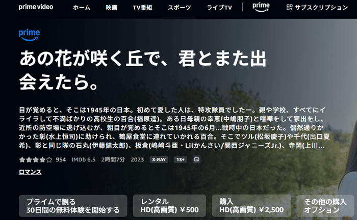 あの花が咲く丘で、君とまた出会えたら。
